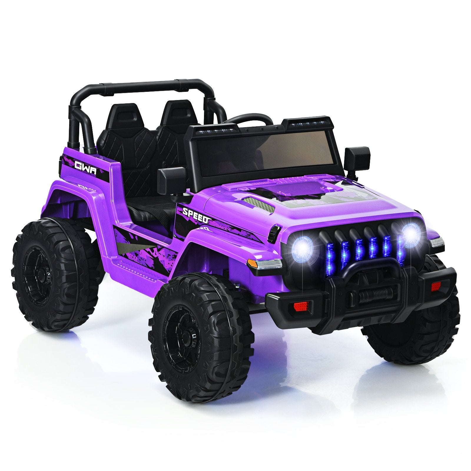 12V Kids Ride-on Jeep Car with 2.4 G Remote Control, Purple Powered Ride On Toys   at Gallery Canada