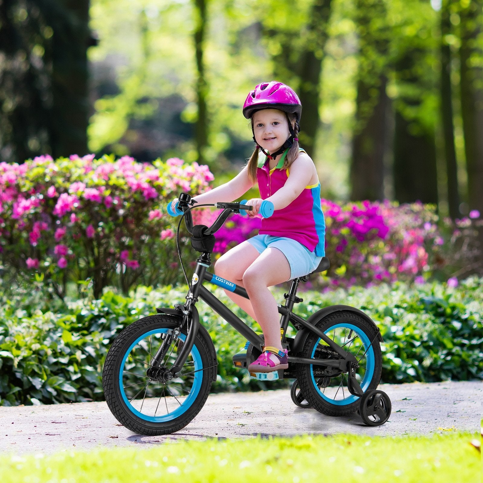 Kids Bike with Adjustable Handlebar and Saddle Black-14 inches, Black Kids Bike   at Gallery Canada