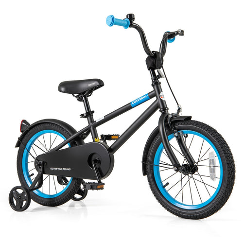 Kids Bike with Adjustable Handlebar and Saddle Black-16 inches, Black