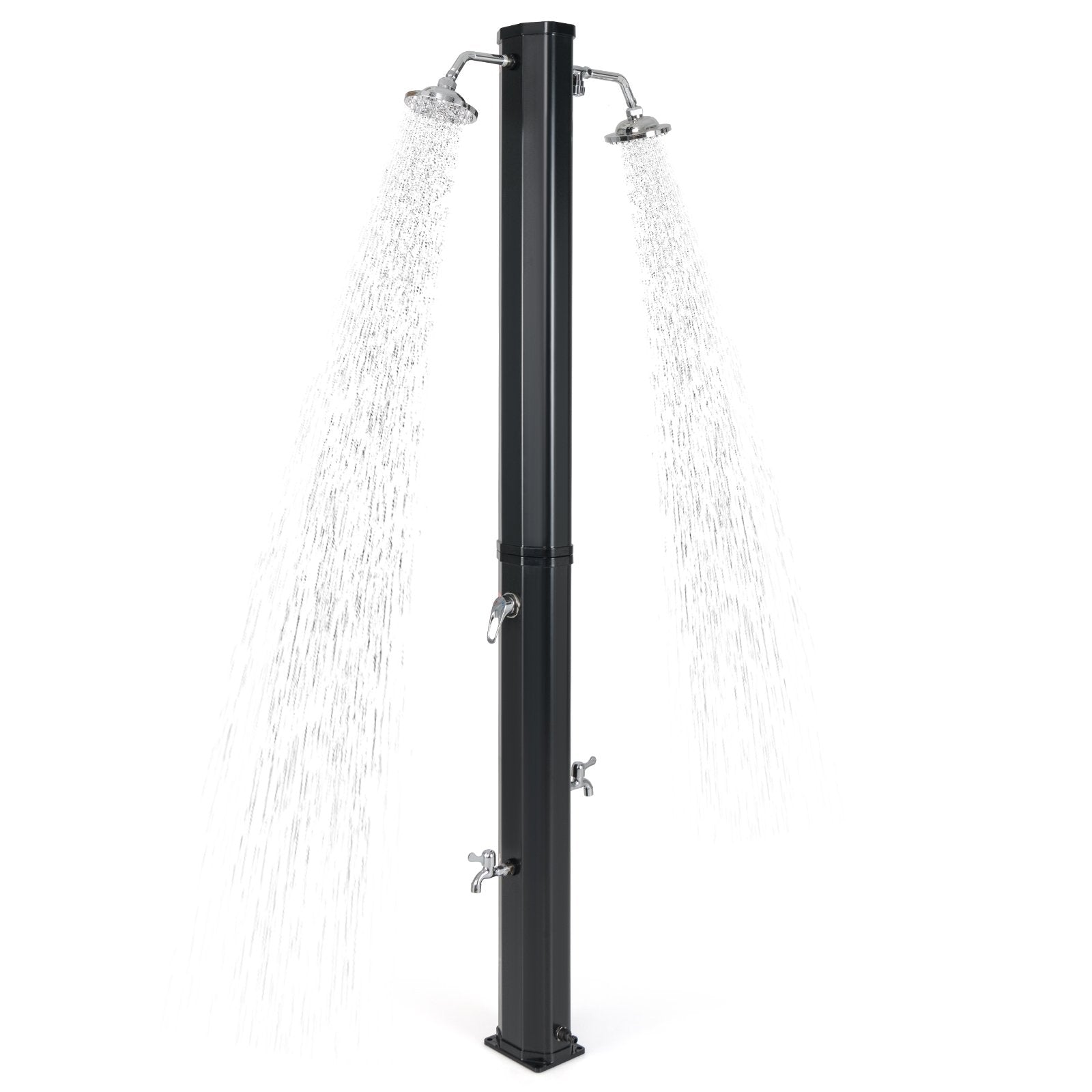 9.3 Gallon Solar Heated Outdoor Shower with Dual Shower Heads, Black Portable Toilets & Showers   at Gallery Canada