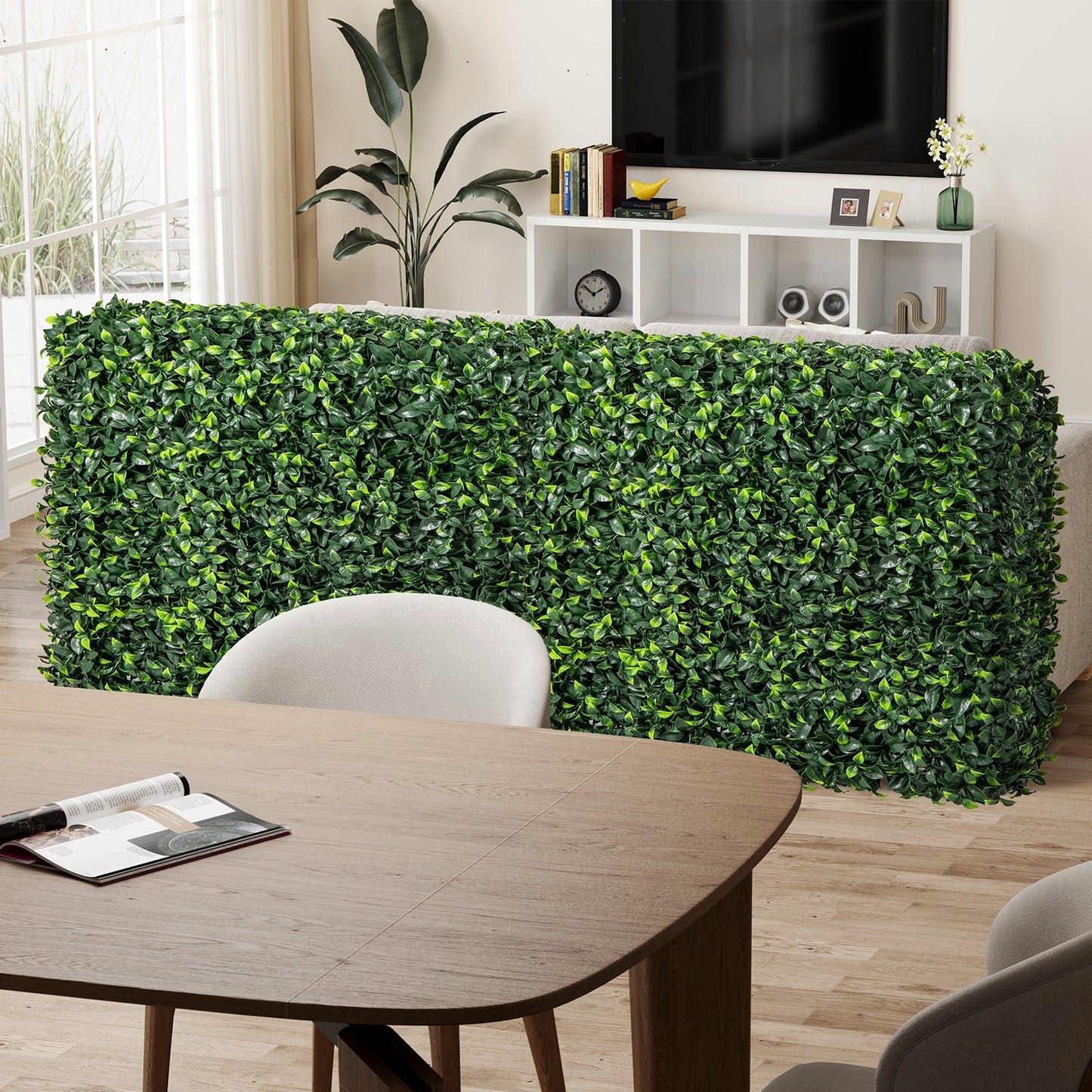 Faux Greenery Room Divider Decorative Privacy Screen Fence Hedge Wall-M, Green Decorative Fencing & Flooring   at Gallery Canada