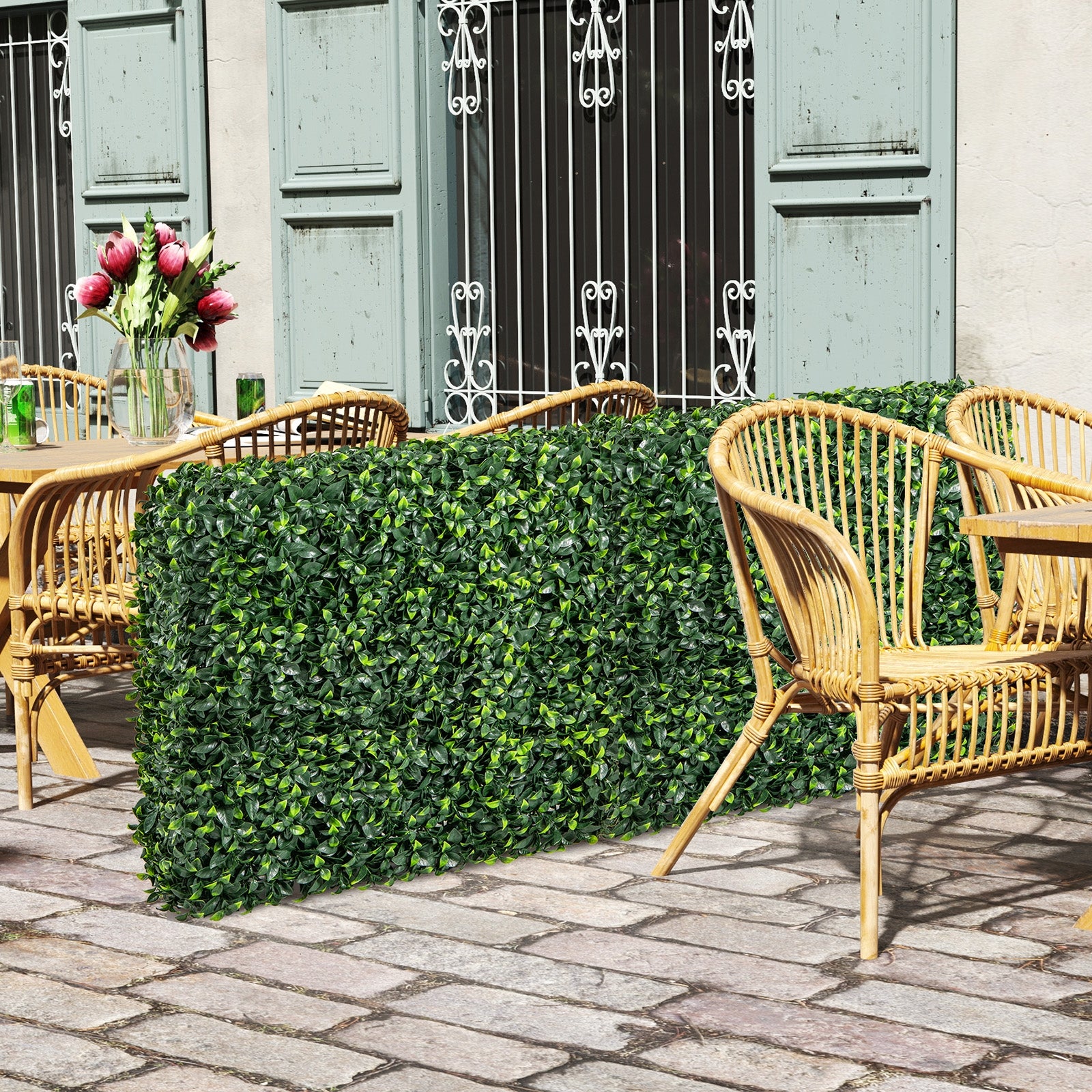 Faux Greenery Room Divider Decorative Privacy Screen Fence Hedge Wall-M, Green Decorative Fencing & Flooring   at Gallery Canada