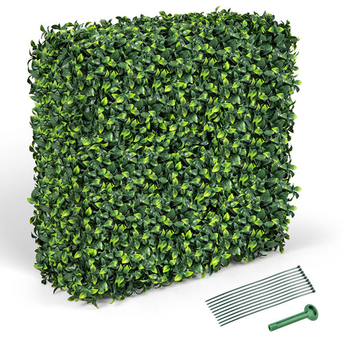 Faux Greenery Room Divider Decorative Privacy Screen Fence Hedge Wall-M, Green