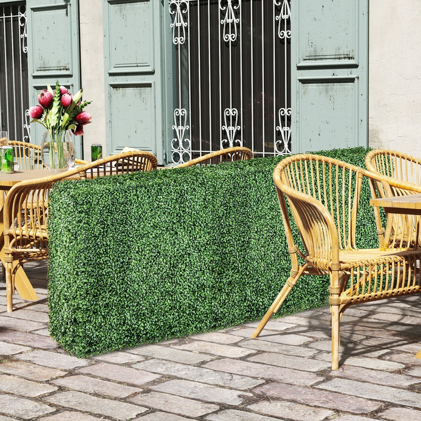 Faux Greenery Room Divider Decorative Privacy Screen Fence Hedge Wall-S, Green Decorative Fencing & Flooring   at Gallery Canada