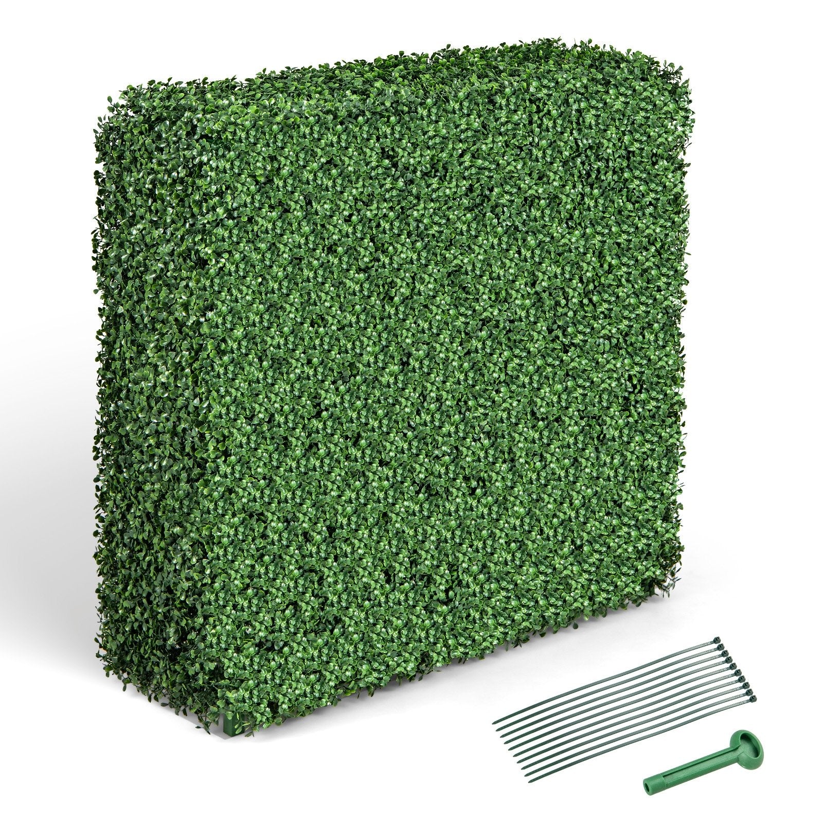 Faux Greenery Room Divider Decorative Privacy Screen Fence Hedge Wall-S, Green Decorative Fencing & Flooring Green - Small at Gallery Canada