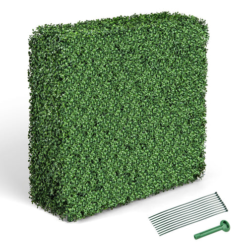 Faux Greenery Room Divider Decorative Privacy Screen Fence Hedge Wall-S, Green