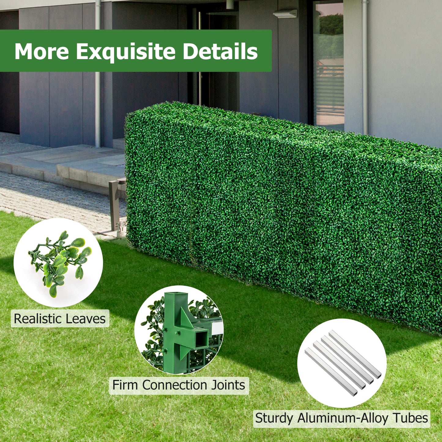 Faux Greenery Room Divider Decorative Privacy Screen Fence Hedge Wall-S, Green Decorative Fencing & Flooring   at Gallery Canada