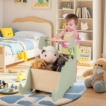 2 in 1 Wooden Baby Push Walker with Pine Wood Handle, Green Baby Gyms & Playmats at Gallery Canada