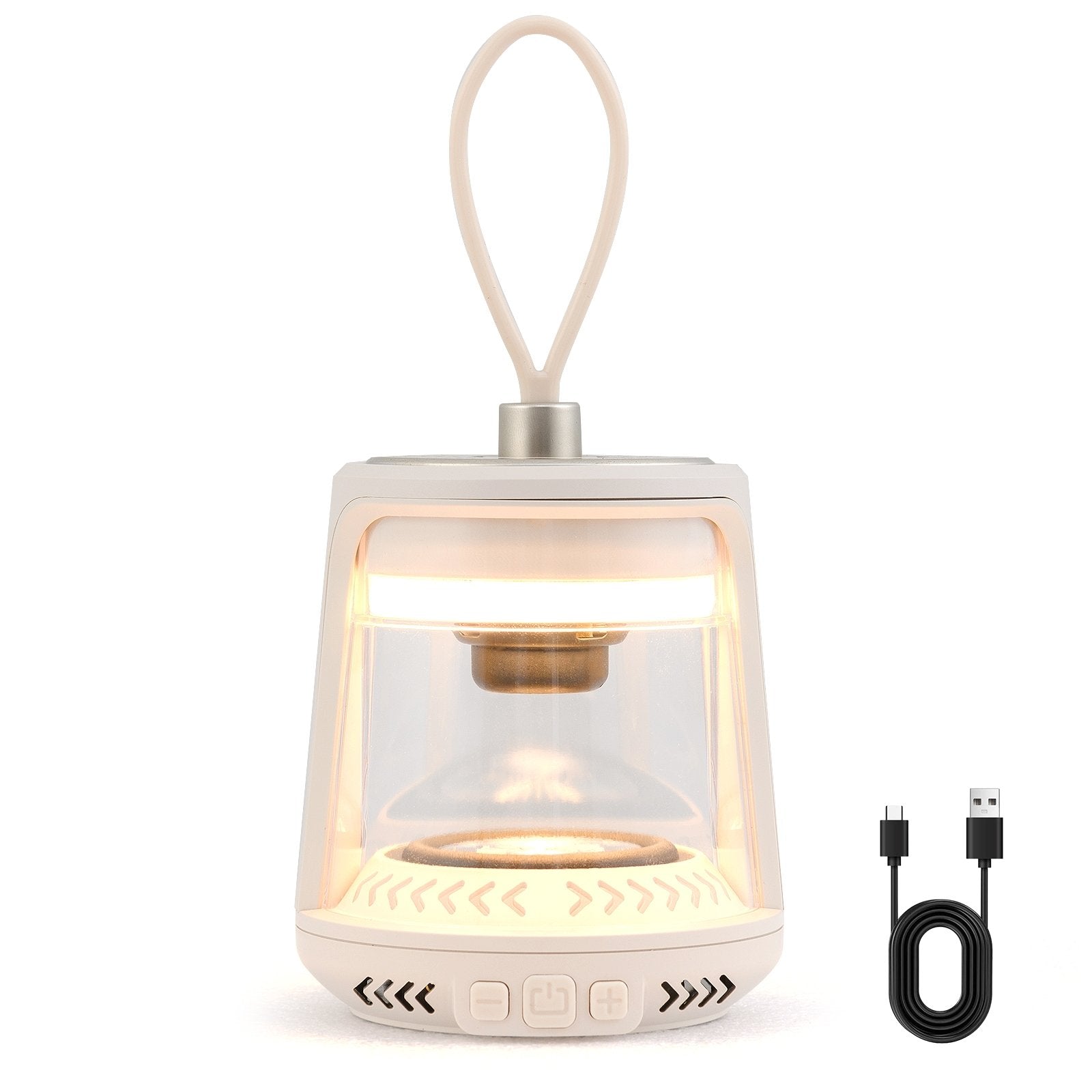 Outdoor Waterproof Camping Lantern Speaker with 3 LED Light Colors, White Camping White at Gallery Canada