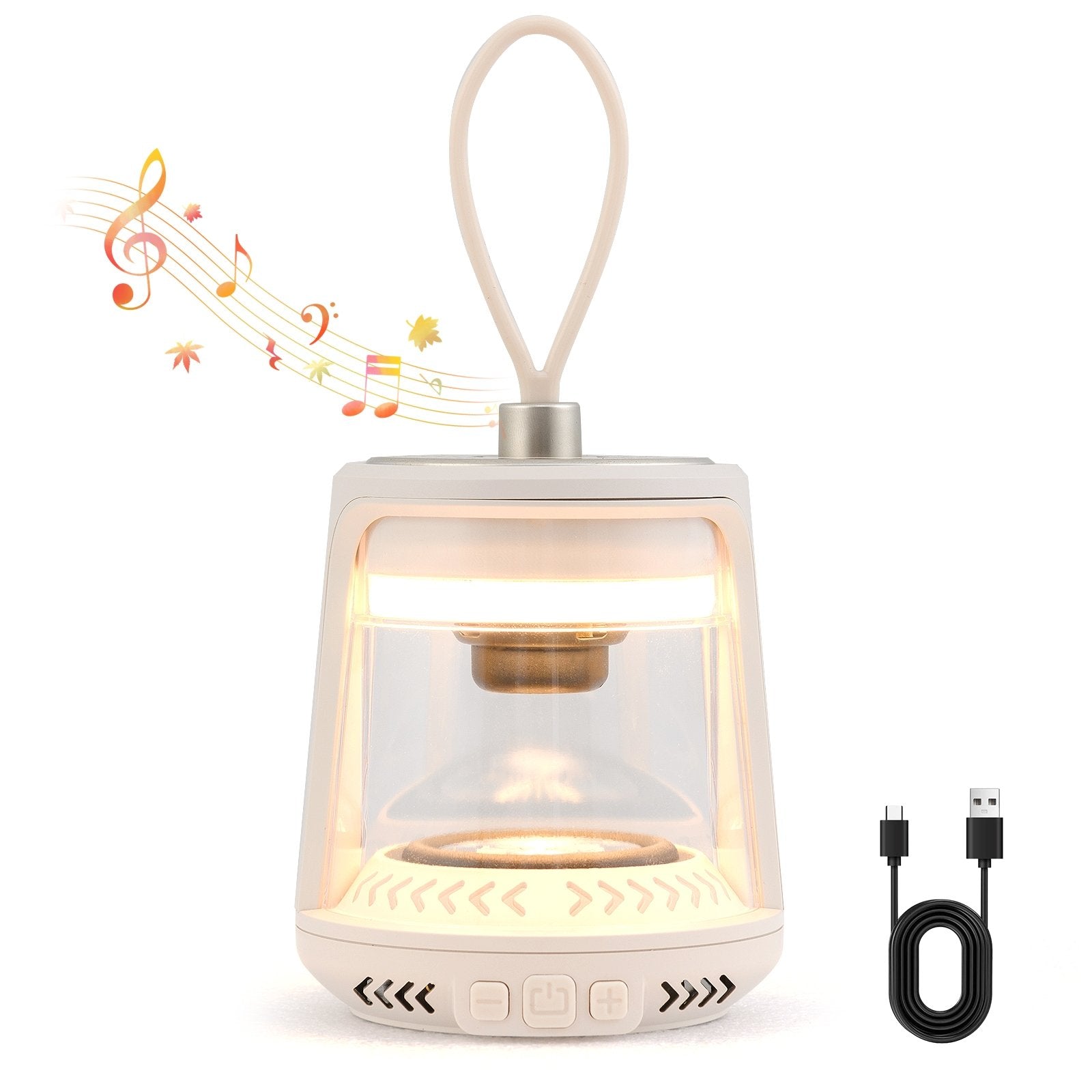 Outdoor Waterproof Camping Lantern Speaker with 3 LED Light Colors, White Camping at Gallery Canada