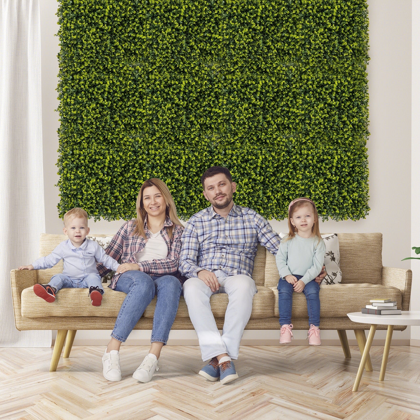 12 Pieces 20 Inch x 20 Inch Artificial Hedge Boxwood Panels, Green Decorative Fencing & Flooring at Gallery Canada