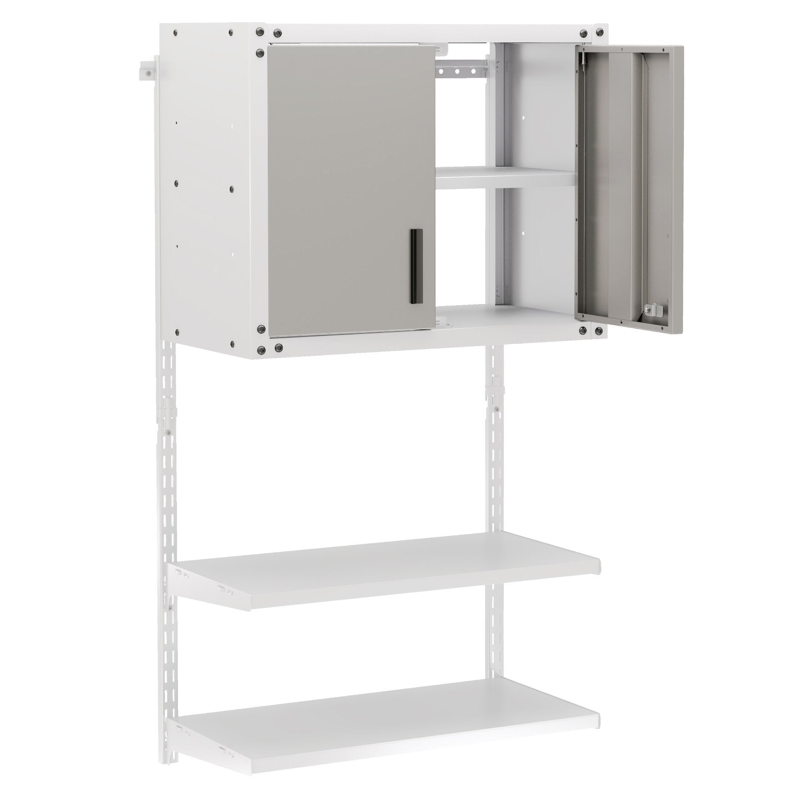 Metal Wall Cabinet with Lock and 3 Adjustable Shelves Garages Options at Gallery Canada