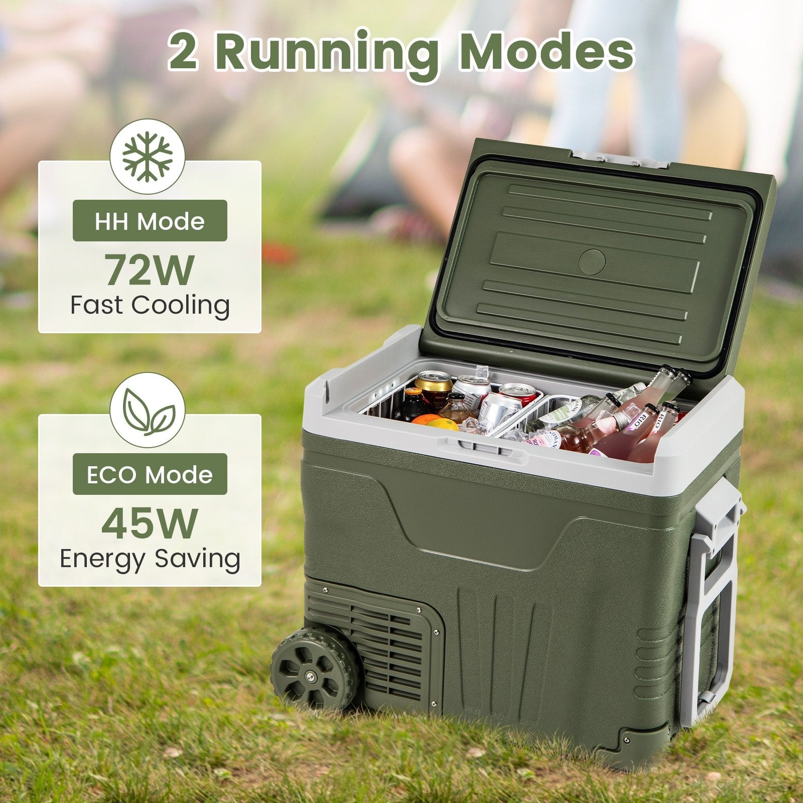 12 Volt Car Refrigerator Portable Car Fridge with Adjustable Range-50L Coolers at Gallery Canada