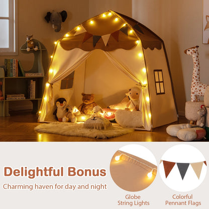 Kids Play Tent Bed Tent with String Lights Extra Large Playhouse Tent, Coffee Play Tents & Playhouse at Gallery Canada