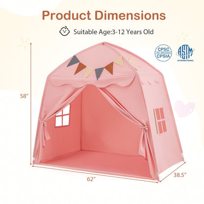 Kids Play Tent Bed Tent with String Lights Extra Large Playhouse Tent, Pink Play Tents & Playhouse at Gallery Canada