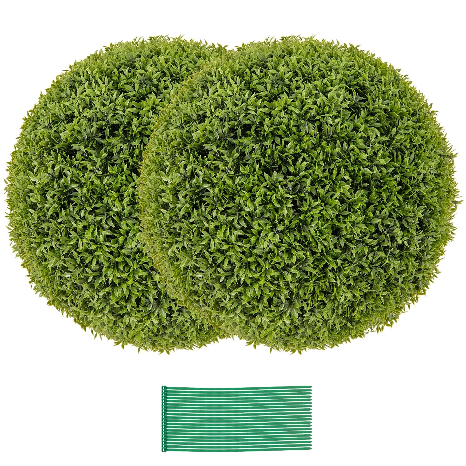 2 PCS 20 Inch Artificial Plant Boxwood Topiary Ball-M, Green Faux Plants Green at Gallery Canada