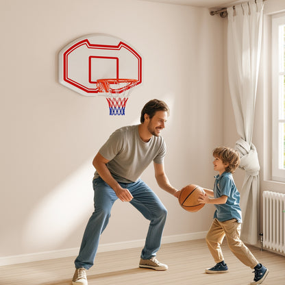 Large Wall Mounted Basketball Hoop with Shatter-proof Backboard, Red & White Sport Equipments at Gallery Canada