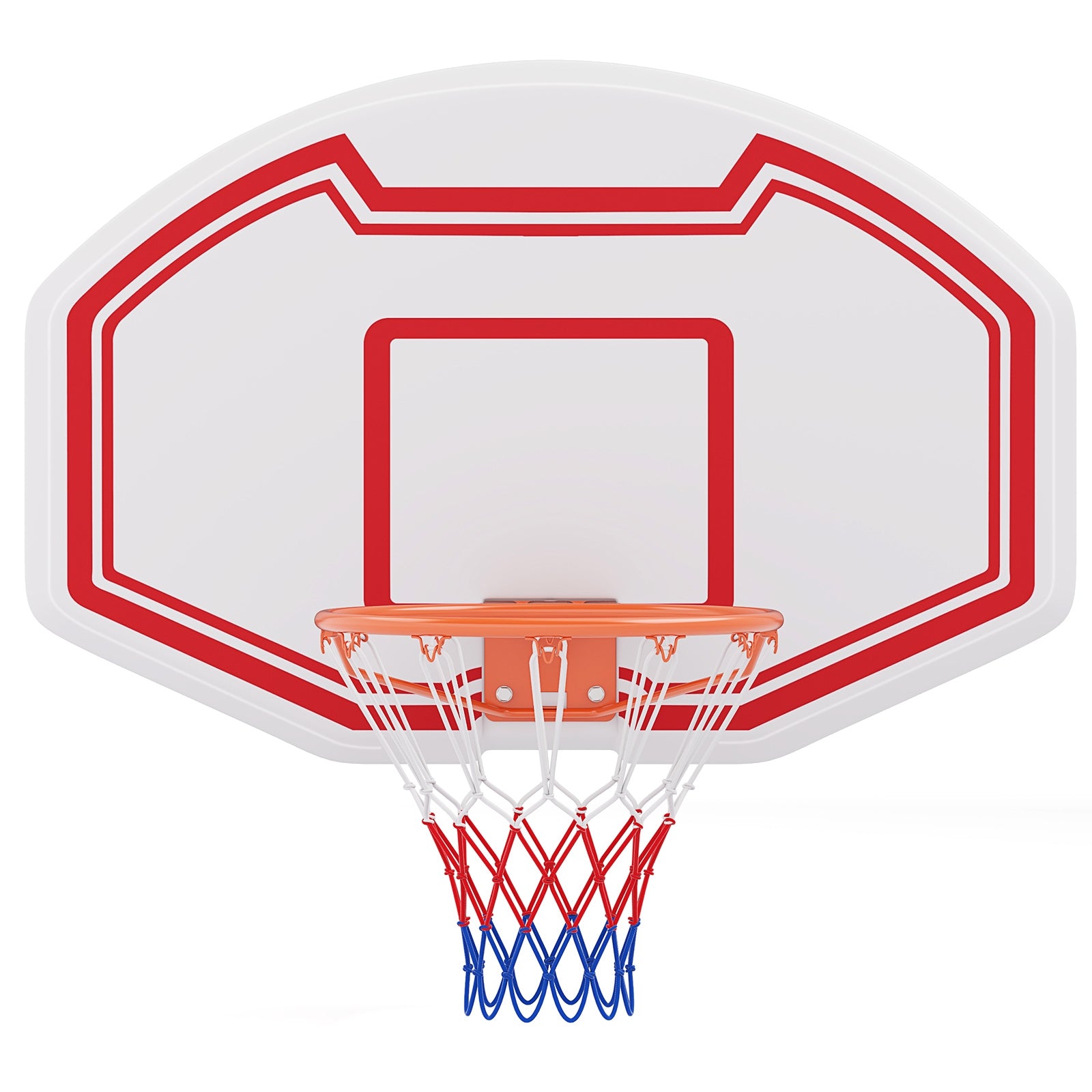 Large Wall Mounted Basketball Hoop with Shatter-proof Backboard, Red & White Sport Equipments Red & White at Gallery Canada