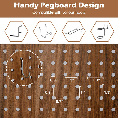 Pegboard Display with 360° Metal Hinges and Solid Wood Frame-6 Panel Room Dividers at Gallery Canada