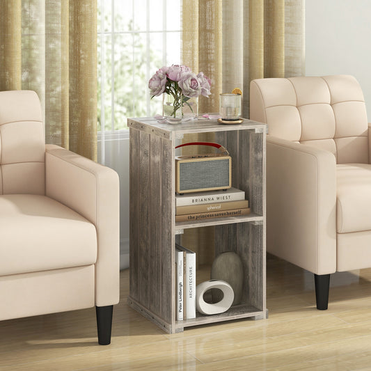 2-Cube Storage Shelf with Open Back and 3-Tier Shelf, Light Brown Bookcases Light Brown at Gallery Canada