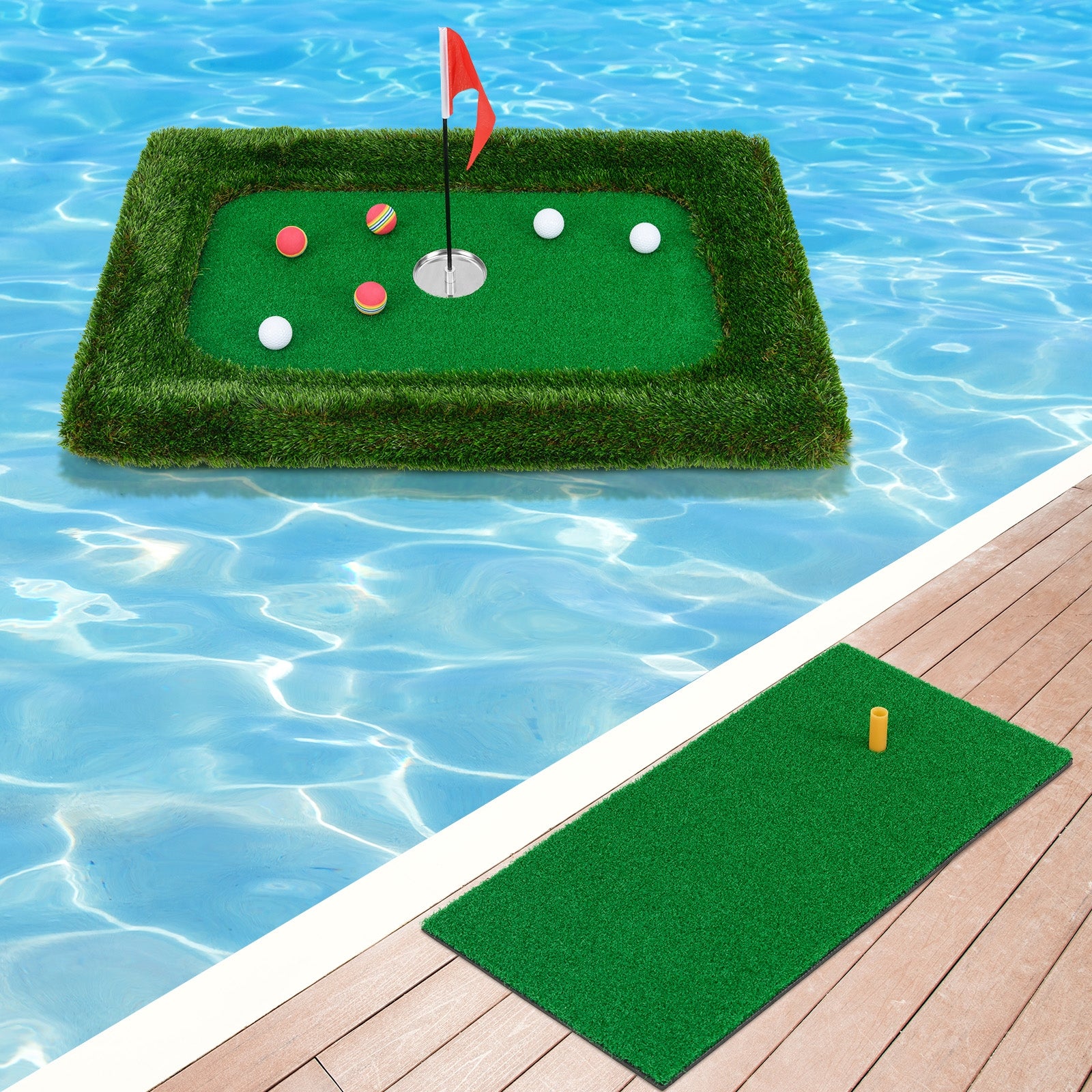 37.5 x 25.5 Inch Floating Golf Green for Pool Chipping Green Mat, Green Golf at Gallery Canada