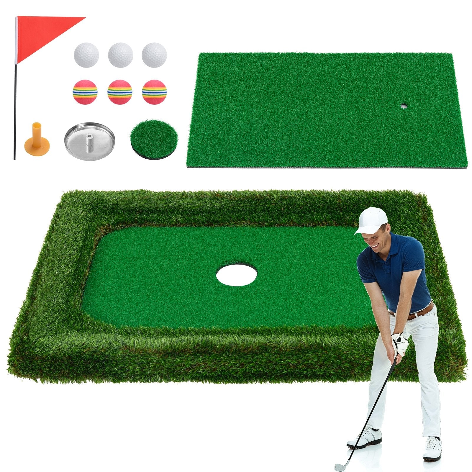 37.5 x 25.5 Inch Floating Golf Green for Pool Chipping Green Mat, Green Golf Green at Gallery Canada