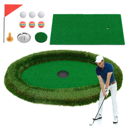 Floating Golf Green Oval Floating Chipping for Pool, Green Golf Green at Gallery Canada