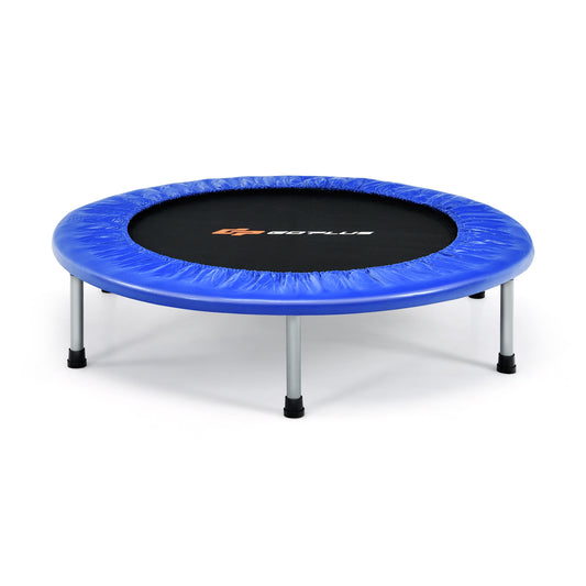 36 Inch Mini Folding Trampoline Portable Recreational Fitness Rebounder, Blue Trampolines Blue at Gallery Canada