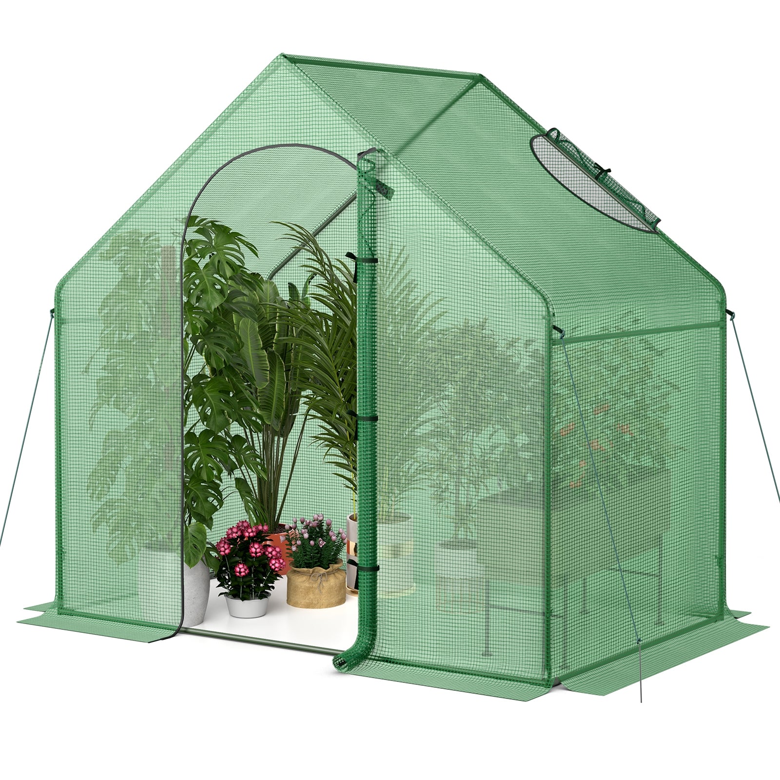 Portable Outdoor Warm House with PE Cover and Roll-up Zippered Door Greenhouses Options at Gallery Canada