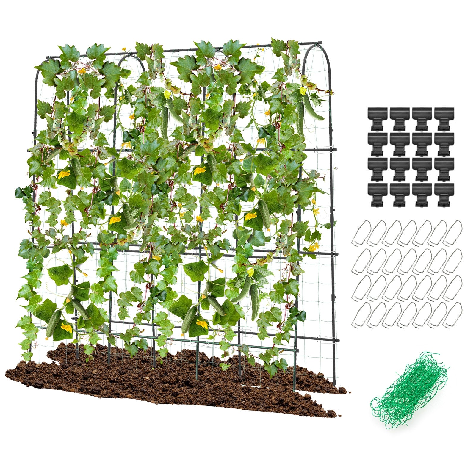 71 x 71 Inch U-Shaped Tall Garden Arched Trellis for Climbing Plants Plant Supports Options at Gallery Canada