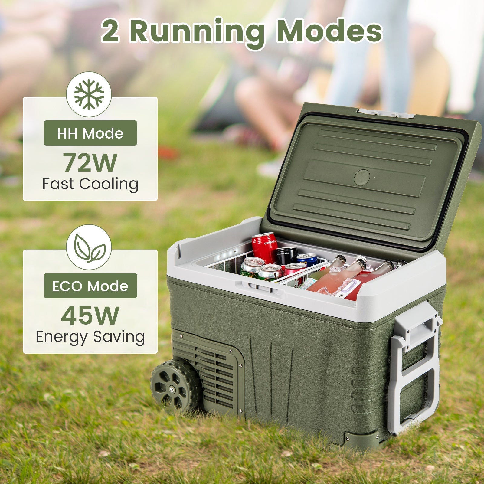 12 Volt Car Refrigerator Portable Car Fridge with Adjustable Range-35L Coolers at Gallery Canada