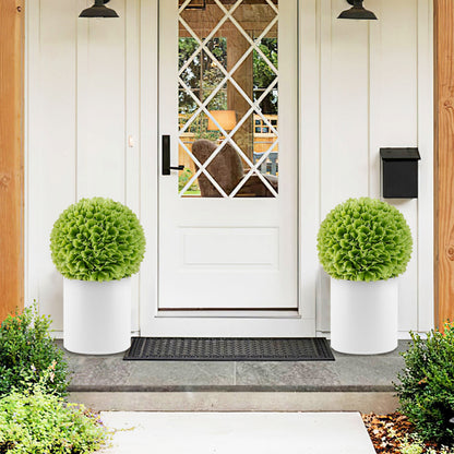 2 Pieces Artificial Plant Topiary Balls Faux Boxwood Decorative Balls, Green Faux Plants   at Gallery Canada