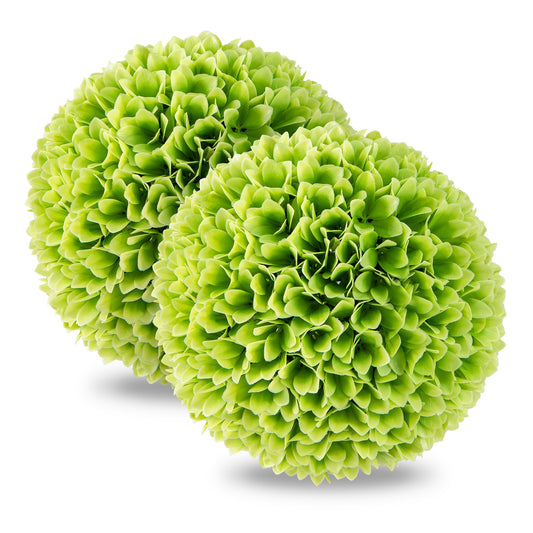 2 Pieces Artificial Plant Topiary Balls Faux Boxwood Decorative Balls, Green Faux Plants Green  at Gallery Canada