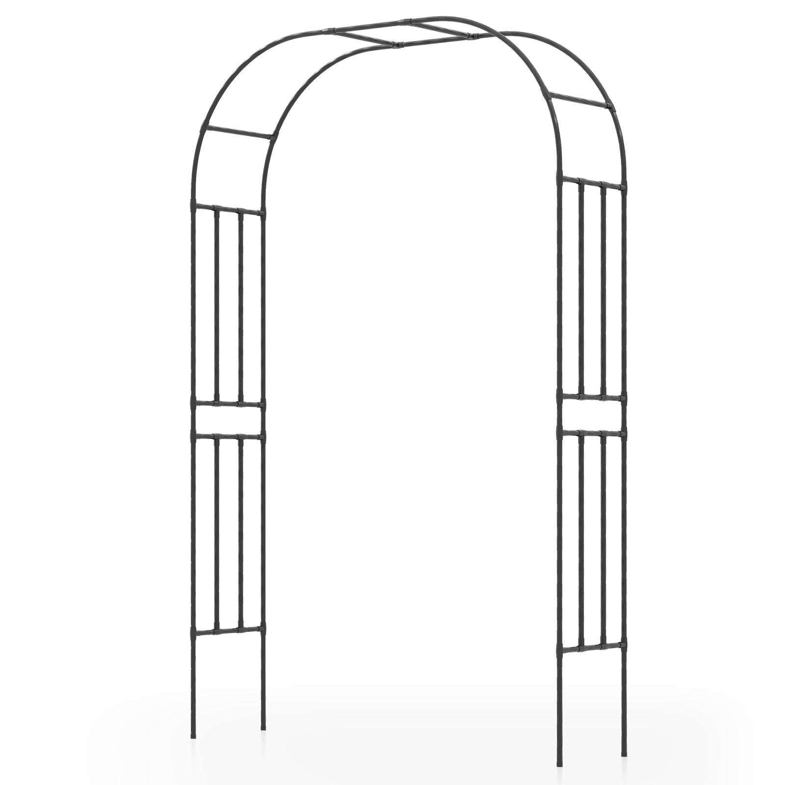 Outdoor Metal Garden Arch Trellis for Climbing Plants Grape Vine Flower, Black Plant Supports at Gallery Canada