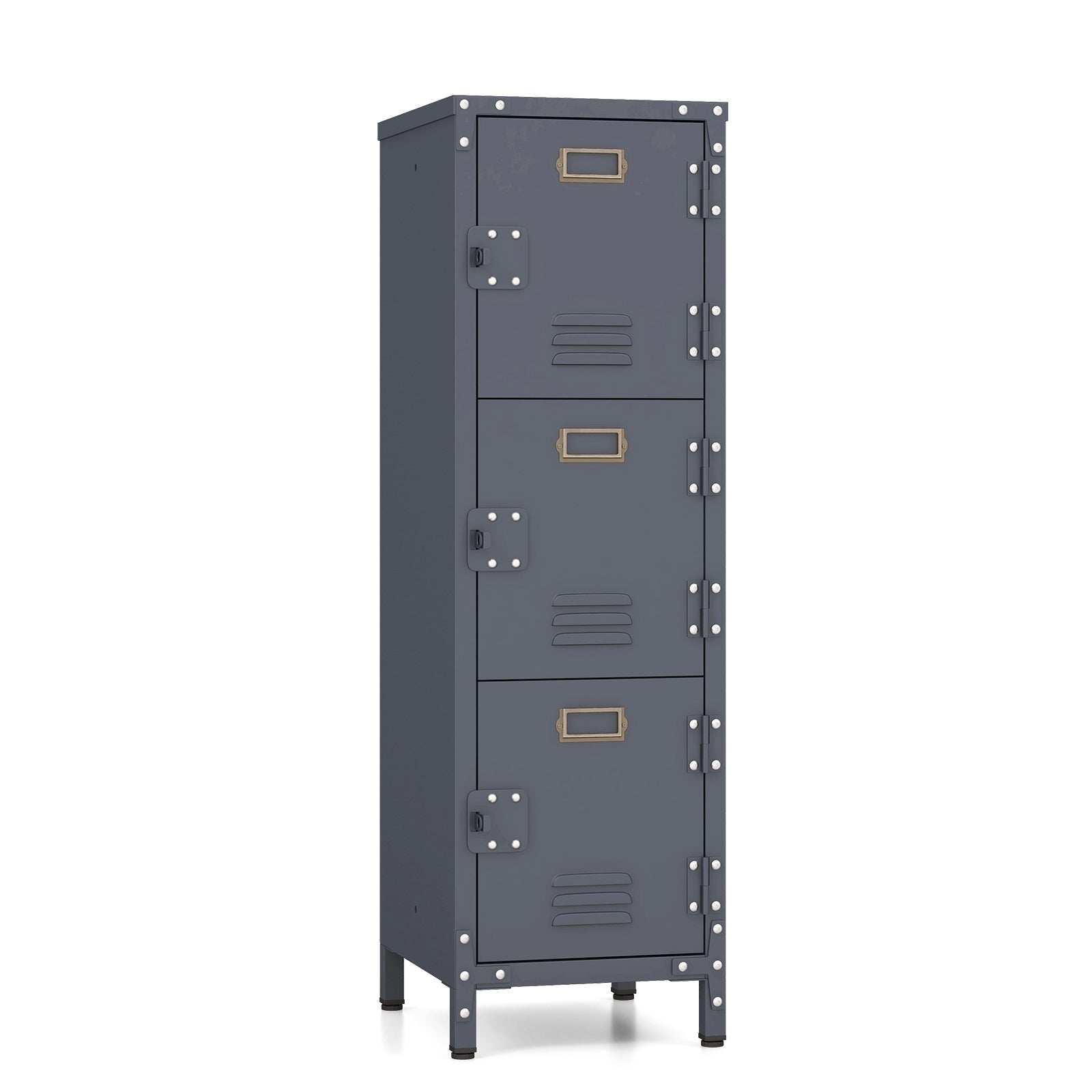 Metal Storage Locker with 3 Lockable Doors and Adjustable Feet Cabinets & Chests Options  at Gallery Canada