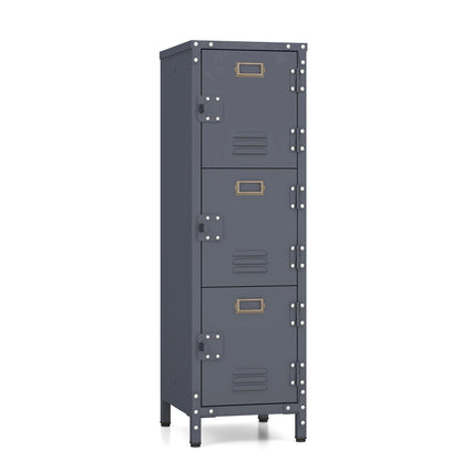 Metal Storage Locker with 3 Lockable Doors and Adjustable Feet Cabinets & Chests Options  at Gallery Canada