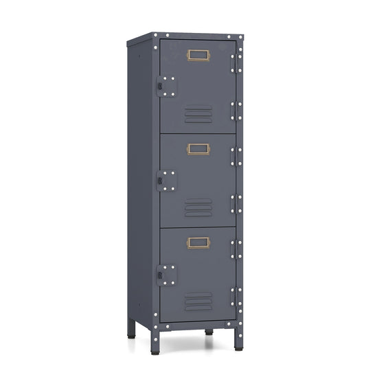 Metal Storage Locker with 3 Lockable Doors and Adjustable Feet Cabinets & Chests Options  at Gallery Canada