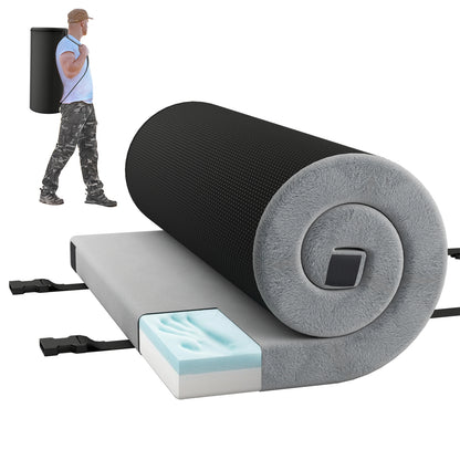 Indoor outdoor Sleeping mat with High density foam Cushion and Carrying Bag-Gary, Gray Air Mattresses & Sleeping Bags Gray at Gallery Canada