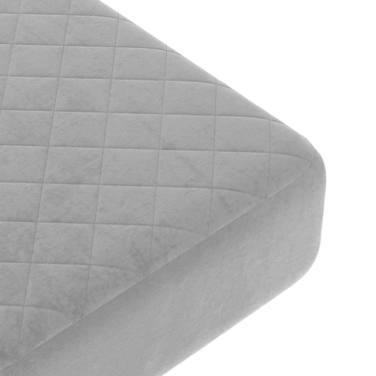 Twin/Queen/King Size Mattress Protector Luxury Super Soft Velvet Mattress Topper-Queen Size, Gray Mattresses Gray - Queen at Gallery Canada