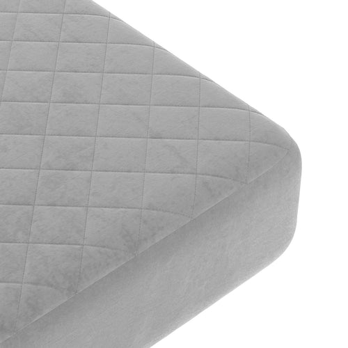 Twin/Queen/King Size Mattress Protector Luxury Super Soft Velvet Mattress Topper-Queen Size, Gray