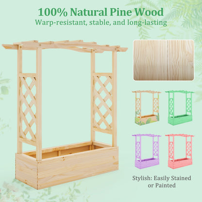 Wooden Raised Garden Bed Planter Box with Trellis and Hanging Roof Raised Garden Beds at Gallery Canada