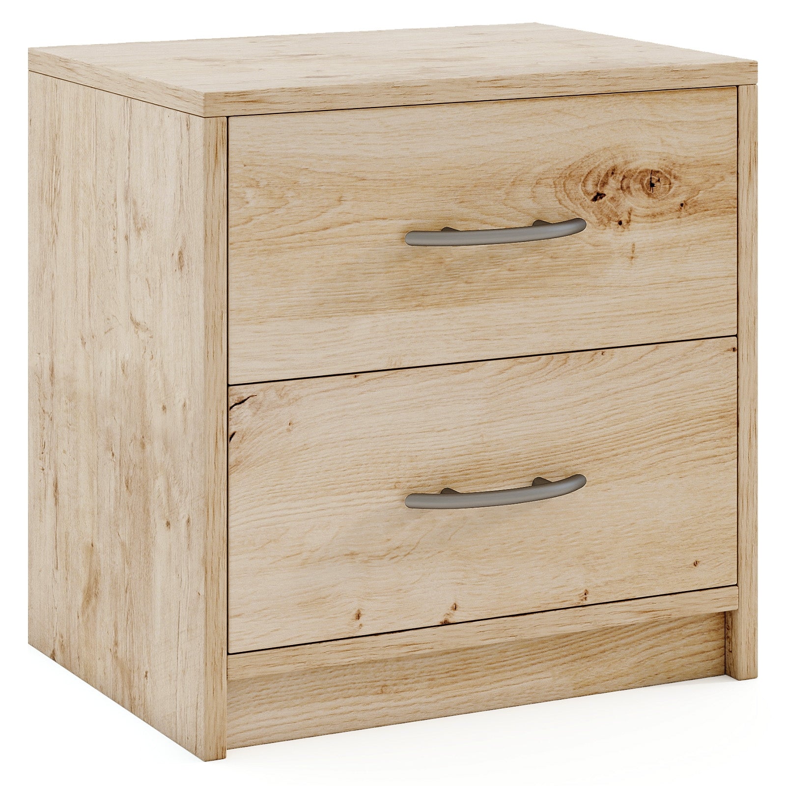 2 Drawer Nightstand with Storage for Living Room, Oak Nightstands Oak at Gallery Canada