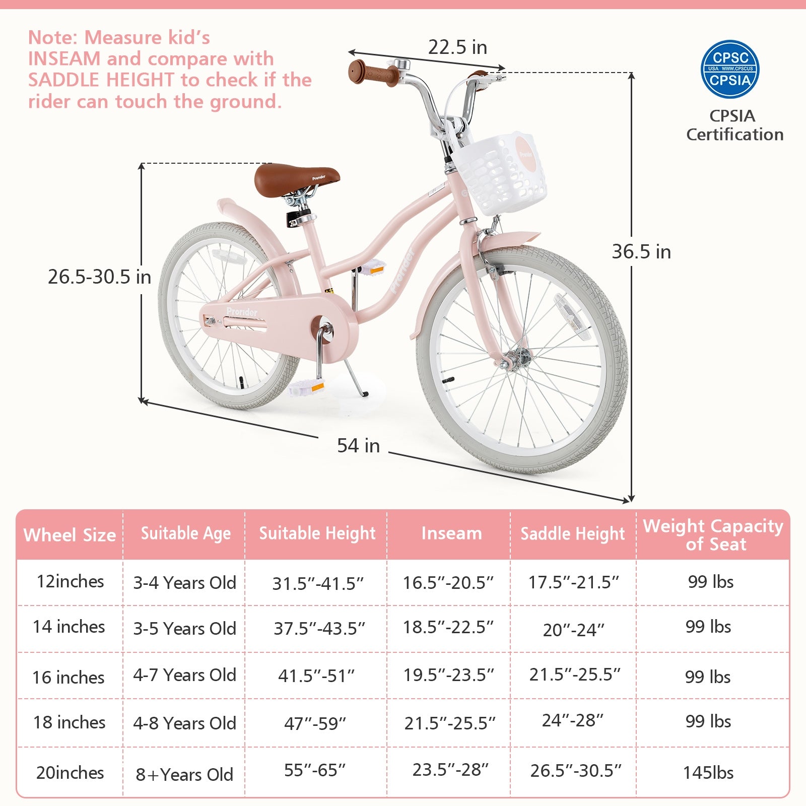 20 Inch Kids Bike with Training Wheels for Boys Girls, Pink Kids Bike at Gallery Canada