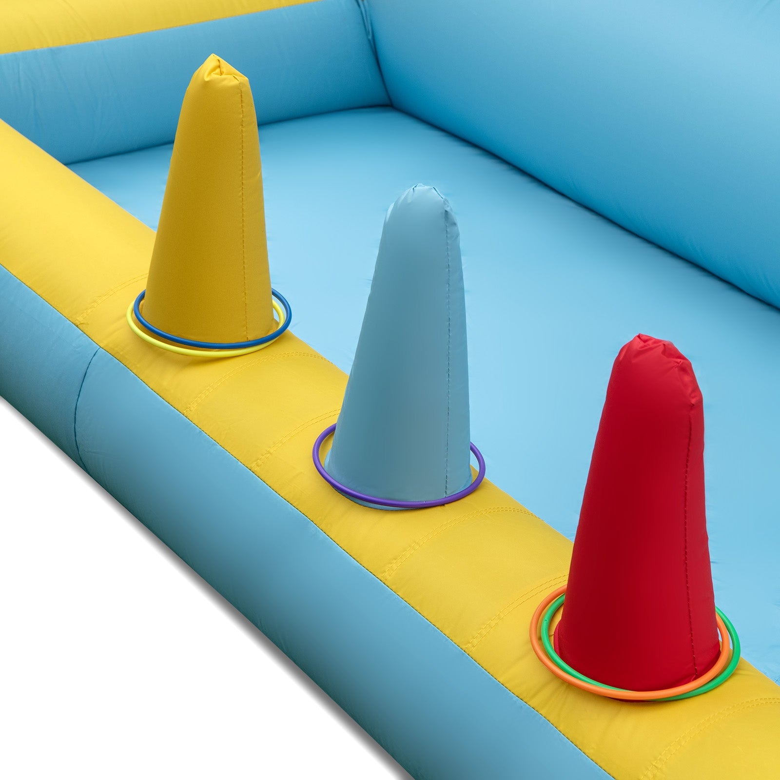 Inflatable Bounce House 7-in-1 Bouncy Castle with Slide and Tunnel without Blower, Multicolor Bounce House at Gallery Canada