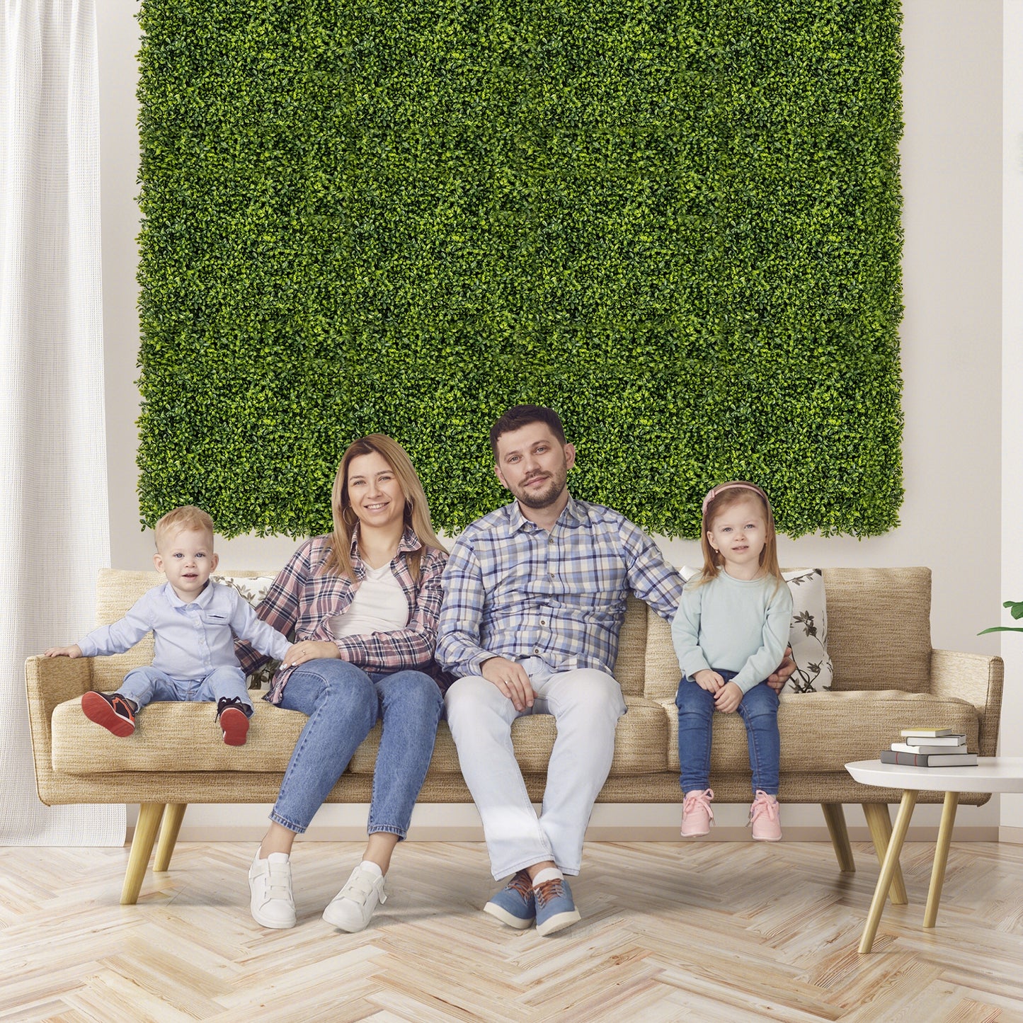 12 Pieces 20 Inch x 20 Inch Artificial Hedge Boxwood Panel, Green Decorative Fencing & Flooring at Gallery Canada