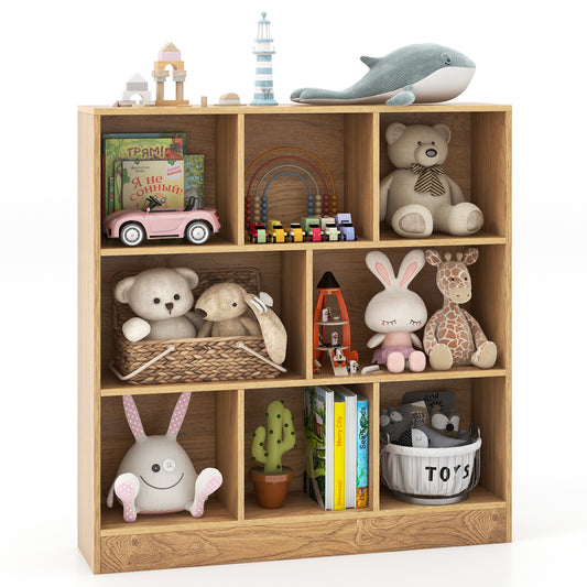 41 Inches 8-Cube Freestanding Bookcase for Kids, Natural Kids Storage Natural  at Gallery Canada