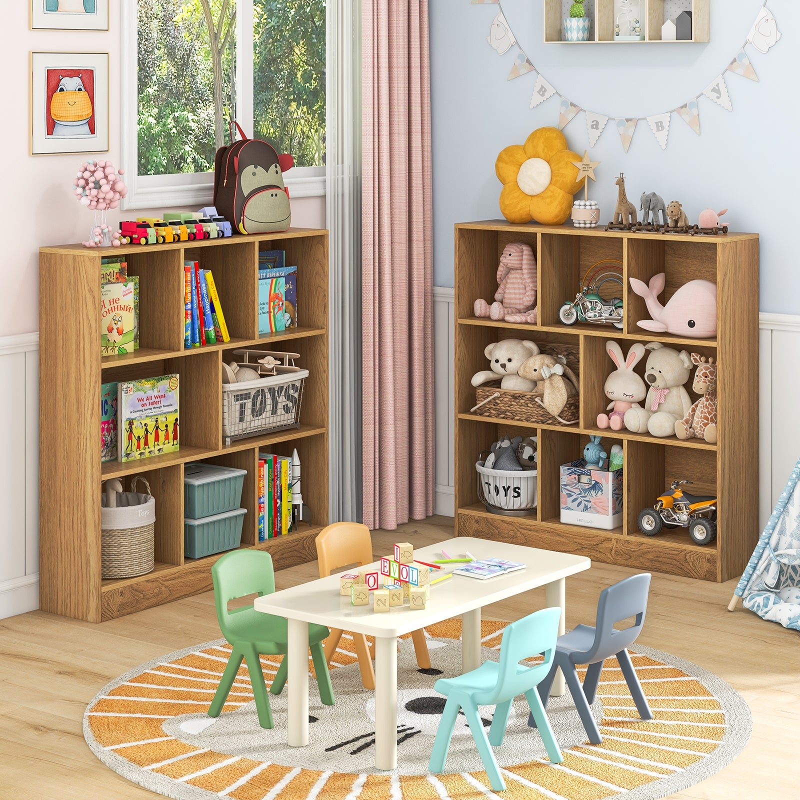 41 Inches 8-Cube Freestanding Bookcase for Kids, Natural Kids Storage   at Gallery Canada