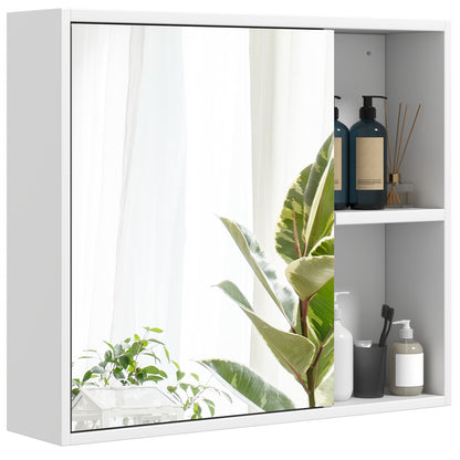 Bathroom Medicine Cabinet with Single Mirror Door, White Wall Cabinets White at Gallery Canada