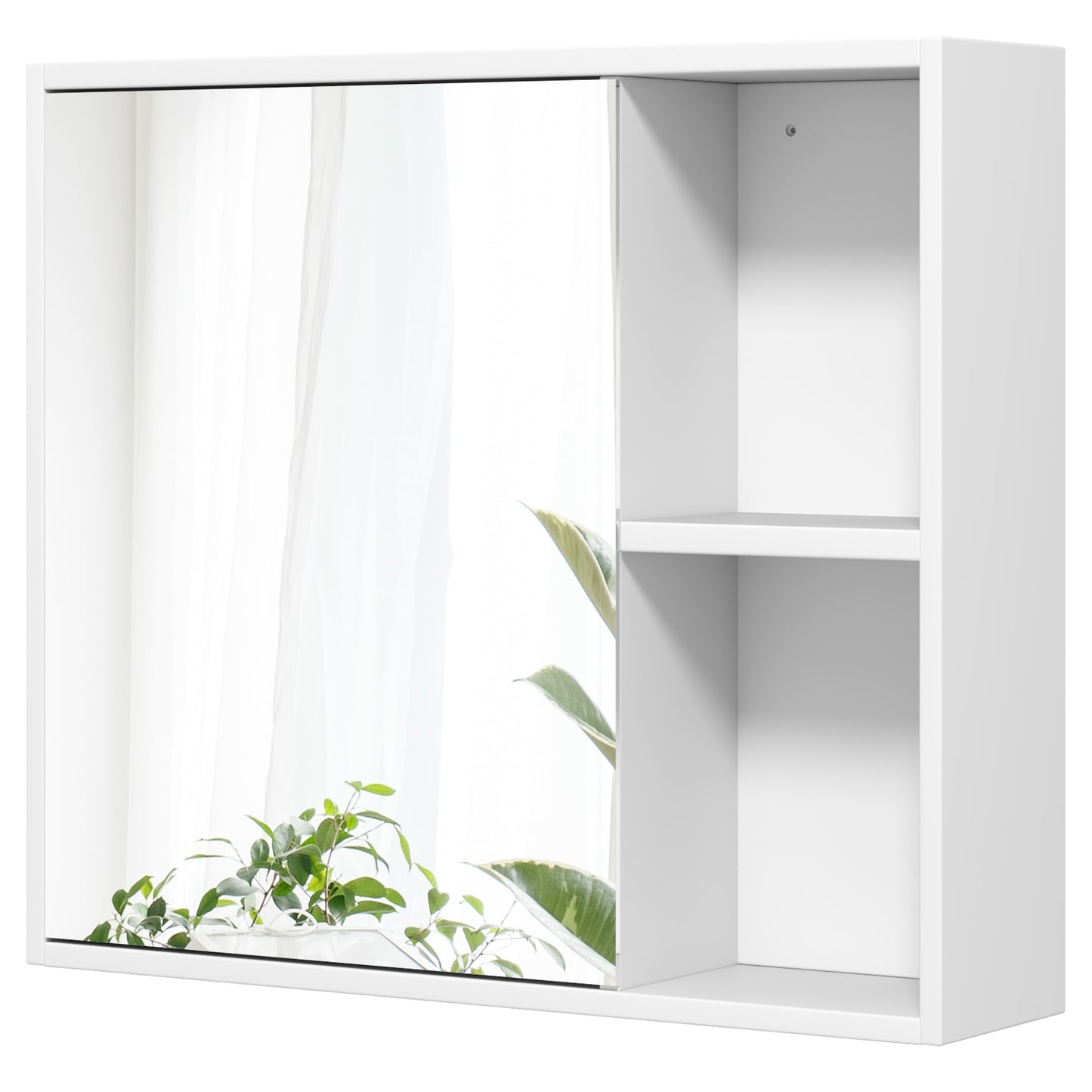 Bathroom Medicine Cabinet with Single Mirror Door, White Wall Cabinets at Gallery Canada