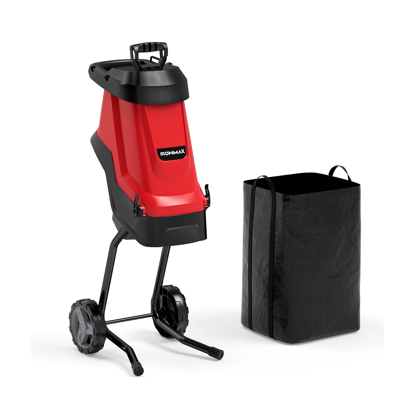 15-AMP Electric Wood Chipper and Shredder Leaf Mulcher with Wheels, Red Lawn Care Tools Red at Gallery Canada